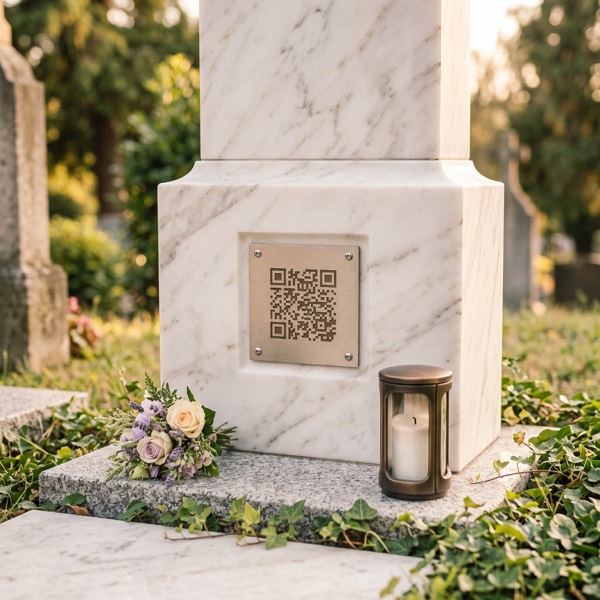 Plaque : Plaque QR + 30 ans d'espace souvenir