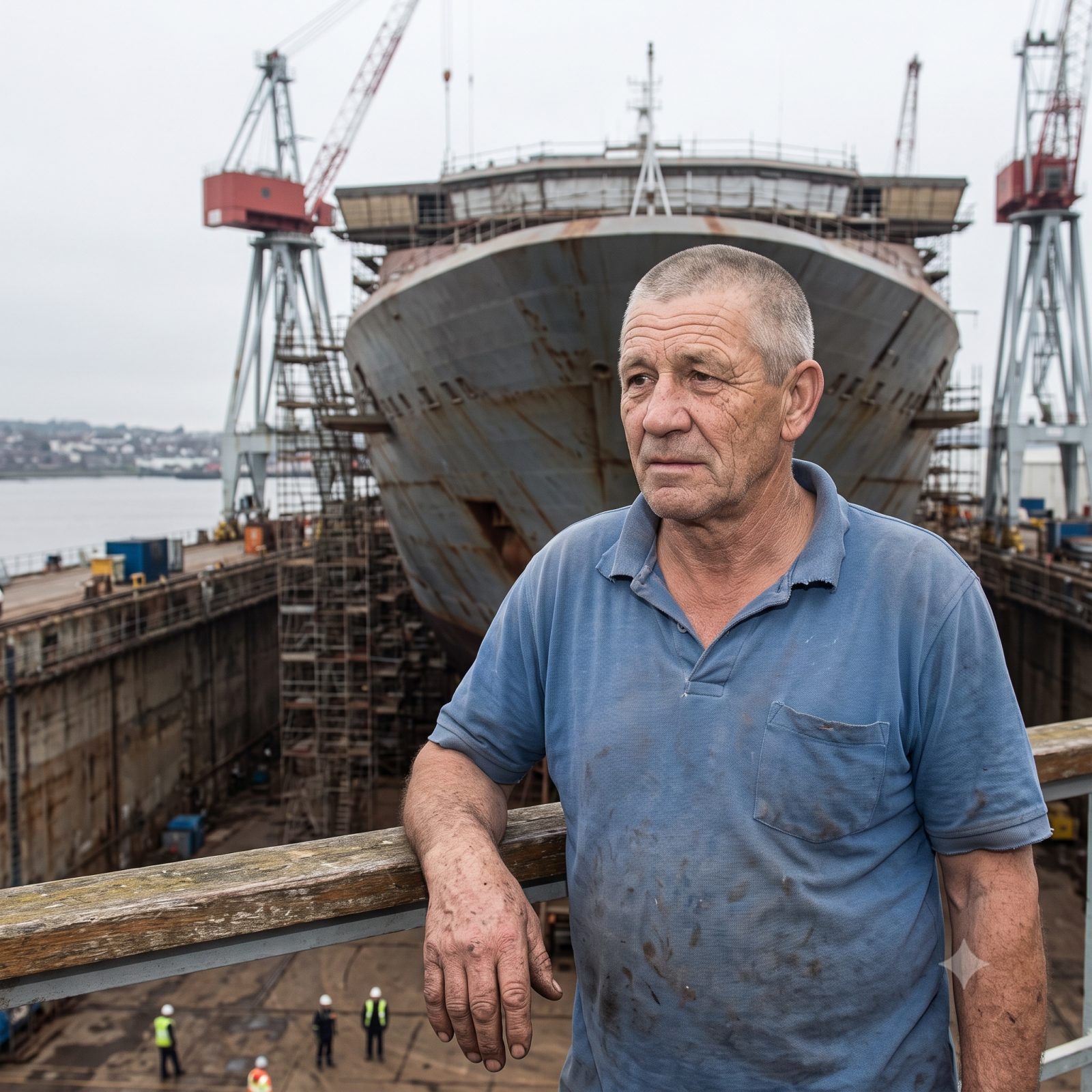 Quarante ans aux Chantiers. Il est entré à dix-sept ans.